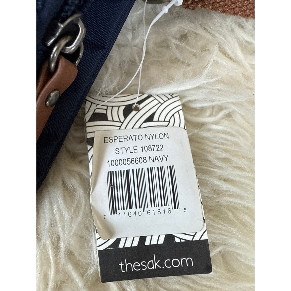 NWT The Sak Esperato Nylon Crossbody Bag Navy Blue Adjustable Strap Travel Beach - Picture 4 of 12